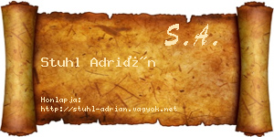 Stuhl Adrián névjegykártya